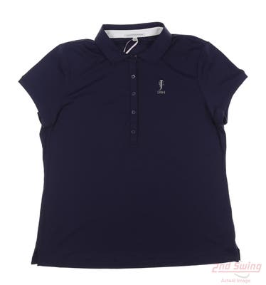 New W/ Logo Womens Fairway & Greene Golf Polo X-Large XL Eclipse Blue MSRP $92