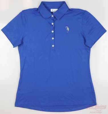 New W/ Logo Womens Greg Norman Golf Polo X-Small XS Blue MSRP $50