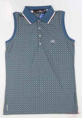 New W/ Logo Womens Ralph Lauren RLX Golf Sleeveless Polo X-Small XS Multi MSRP $90
